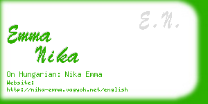 emma nika business card